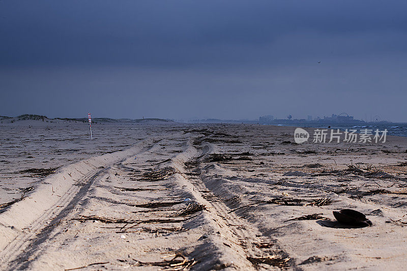 海滩上的海滨卡车轨道- IV